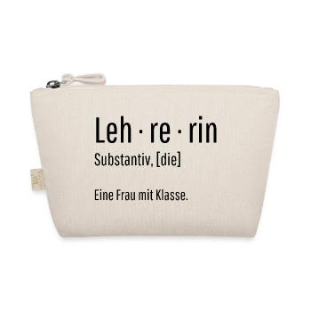 Lehrerin Substantiv Definition Schule Geschenk - Bio-Täschchen - Natur - Vorne