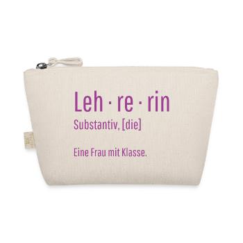 Lehrerin Substantiv Definition Schule Geschenk - Bio-Täschchen - Natur - Vorne