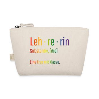 Lehrerin Substantiv Definition Schule Geschenk - Bio-Täschchen - Natur - Vorne