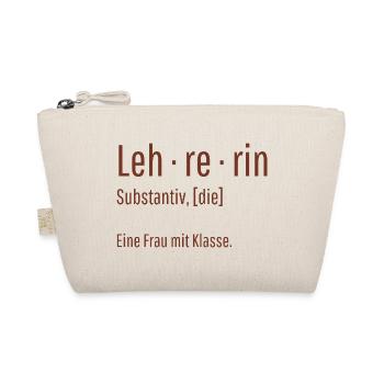 Lehrerin Substantiv Definition Schule Geschenk - Bio-Täschchen - Natur - Vorne