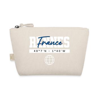 Rennes Frankreich Koordinaten Reise Souvenir - Bio-Täschchen - Natur - Vorne