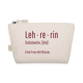 Lehrerin Substantiv Definition Schule Geschenk - Bio-Täschchen - Natur - Vorne
