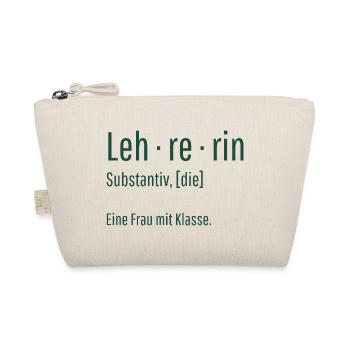Lehrerin Substantiv Definition Schule Geschenk - Bio-Täschchen - Natur - Vorne