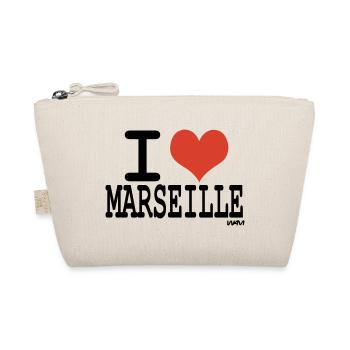 i love Marseille - couleurs personnalisables - Trousse biologique - nature - Devant