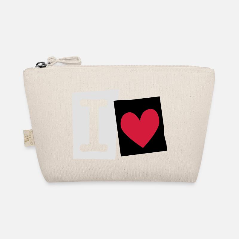 I Love (cutter font) - Organic Pouch - nature