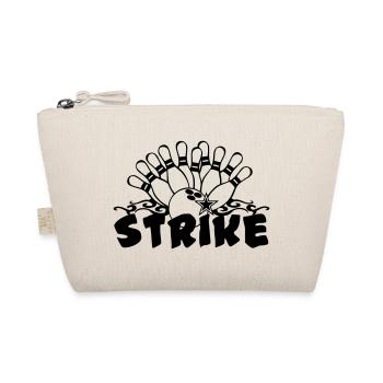 Bowling Strike , Fun Shirt , Strike (25) - Bio-Täschchen - Natur - Vorne