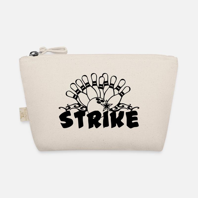 Bowling Strike , Fun Shirt , Strike (25) - Bio-Täschchen - Natur