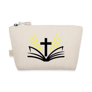 Christian Cross Bible 2c - Organic Pouch - nature - Front