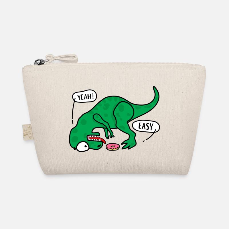 T-REX versucht, ein Donuts T-Shirt zu essen Bio-Täschchen