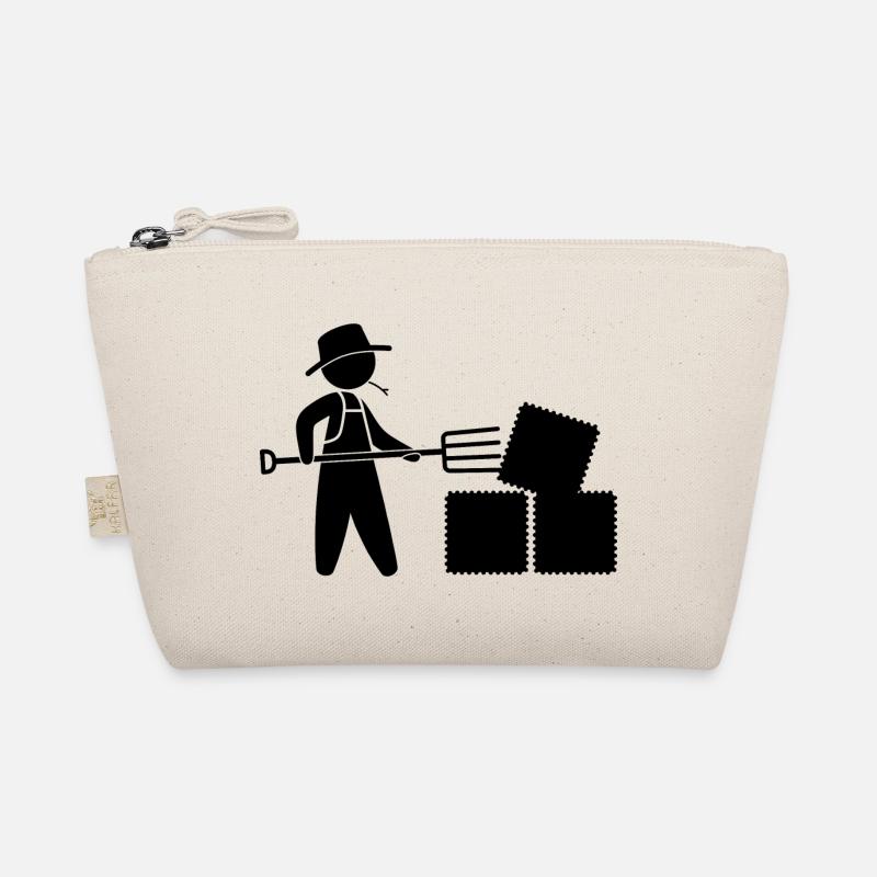 Farmer With Pitchfork And Hay Organic Pouch