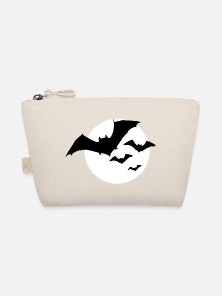 Halloween bat swarm 1c - Organic Pouch - nature - Front