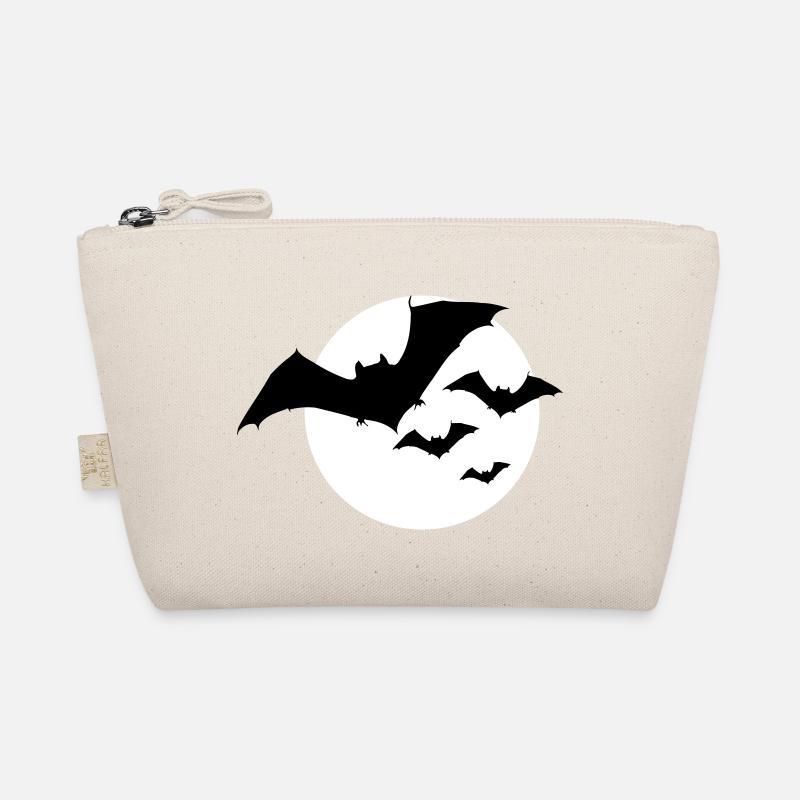 Halloween Fledermaus Schwarm 1c - Bio-Täschchen - Natur