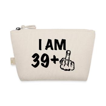 i am 39+ a funny gift for the 40th birthday - Bio-Täschchen - Natur - Vorne