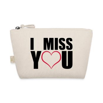 I miss you geschenk - Bio-Täschchen - Natur - Vorne