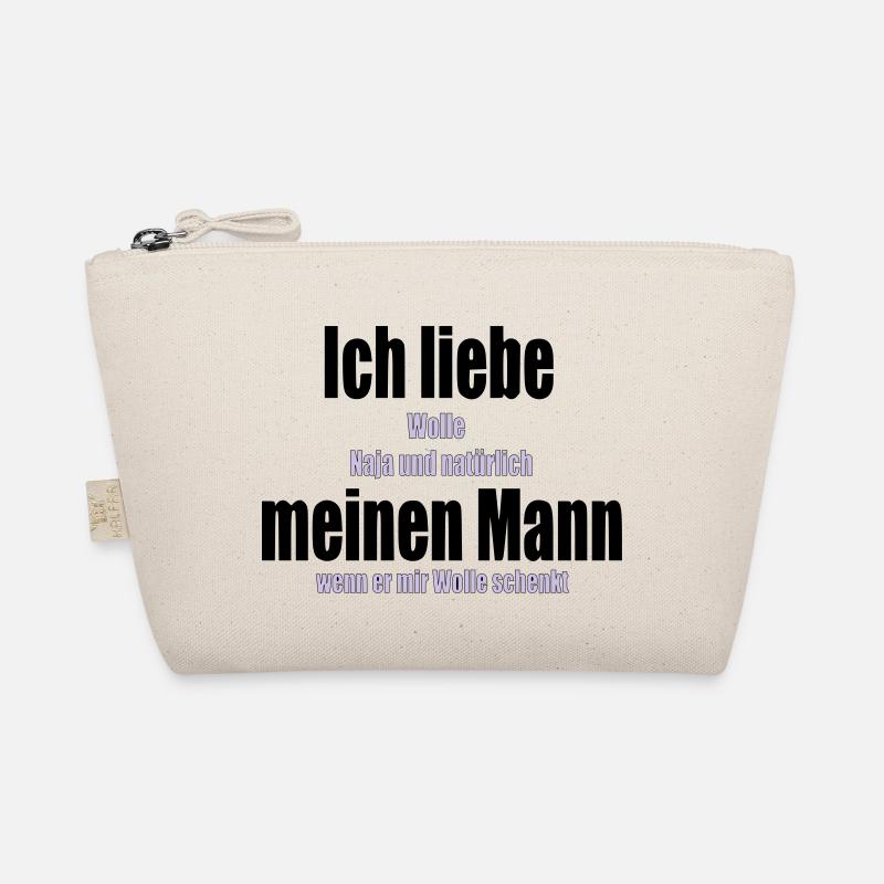Ich liebe meinen Mann Wolle Stricken Häkeln Nähen Bio-Täschchen