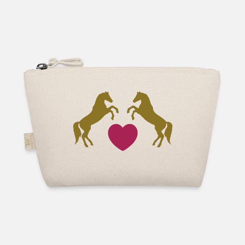 Zwei wilde Pferde mit Herz Bio-Täschchen