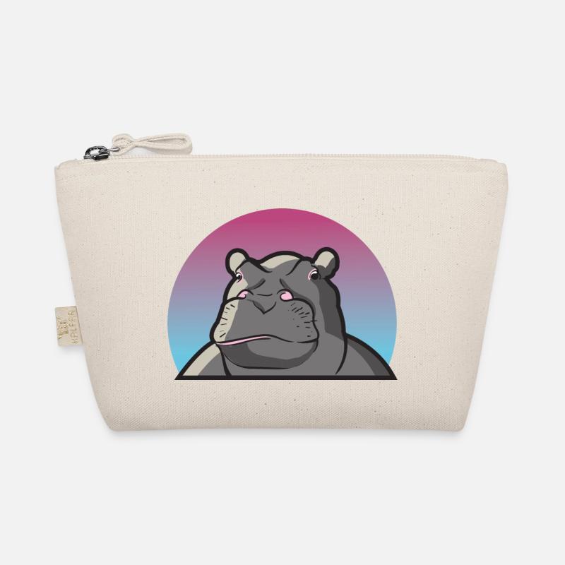 Hippo Nilpferd Flusspferd Dickhäuter Geschenk Tier Bio-Täschchen
