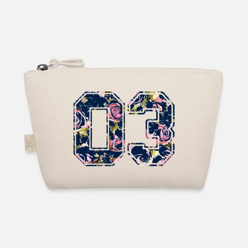 Nummer 03 Rosenmuster Bio-Täschchen