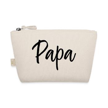 Papa Familie Eltern Liebe Typografie Geschenk - Bio-Täschchen - Natur - Vorne