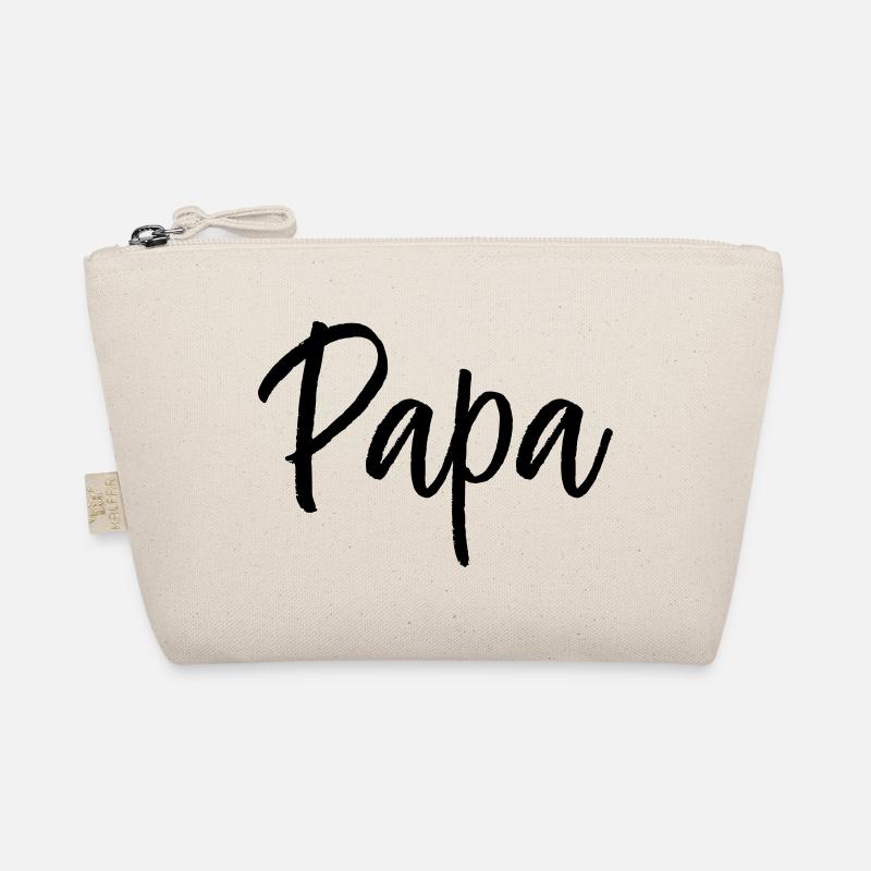 Papa Familie Eltern Liebe Typografie Geschenk - Bio-Täschchen - Natur