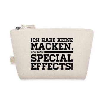 ICH HABE KEINE MACKEN - DAS SIND SPECIAL EFFECTS! - Bio-Täschchen - Natur - Vorne