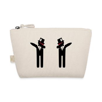 dab équipe marié avec lunettes,motifs mariage - Trousse biologique - nature - Devant