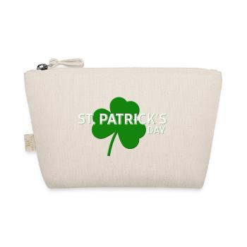 St. Patrick's Day with shamrock - with a shamrock - Organic Pouch - nature - Front