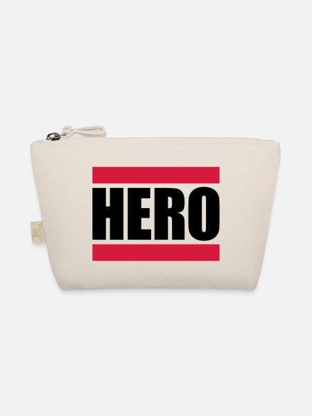Cool Super Hero Logo Design - Organic Pouch - nature - Front