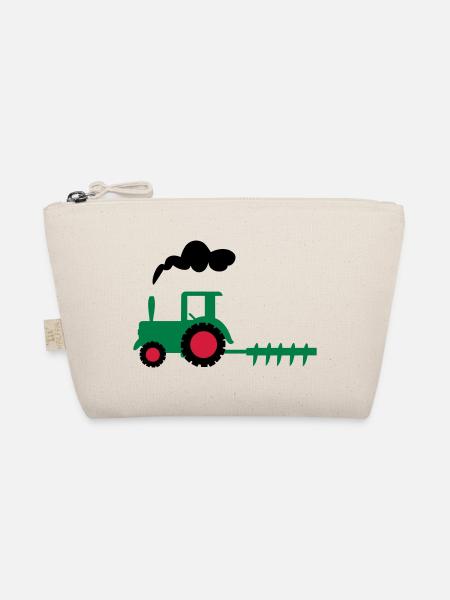 traktor trecker landwirtschaft - Bio-Täschchen - Natur