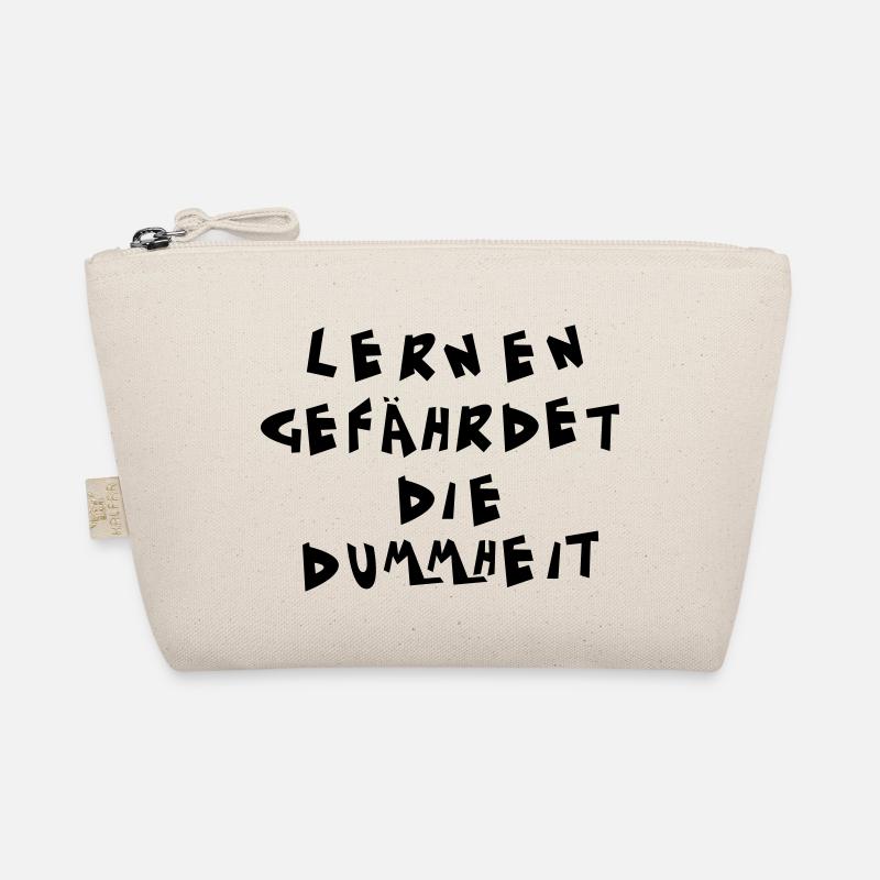 Lernen gefährdet die Dummheit - Bio-Täschchen - Natur