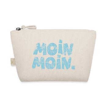 Moin Moin. (Vintage Hellblau) Guten Morgen - Bio-Täschchen - Natur - Vorne