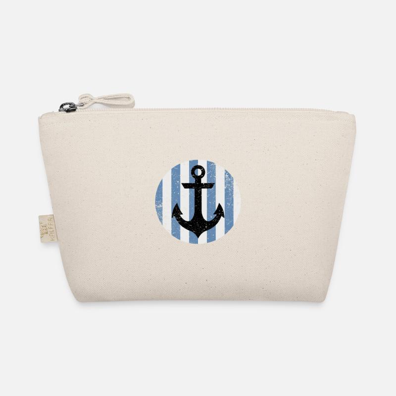 Anchor in striped sky Organic Pouch
