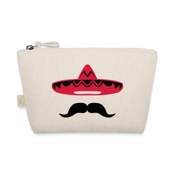 Mexican mustache hat 200 - Organic Pouch - nature - Front