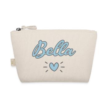 Bella Isabella Name Vorname mit Herz - Bio-Täschchen - Natur - Vorne