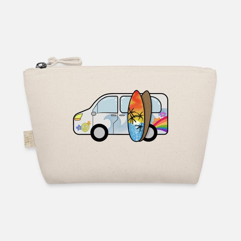 Camping bus avec planches de surf surfeurs vacances d'été Trousse biologique