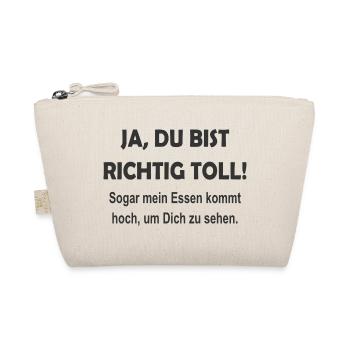 lustiger Spruch lustige Sprüche Humor Maske Idee - Bio-Täschchen - Natur - Vorne