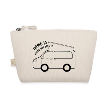 Home is where you park it Campingbus lustig Spruch - Bio-Täschchen - Natur - Vorne