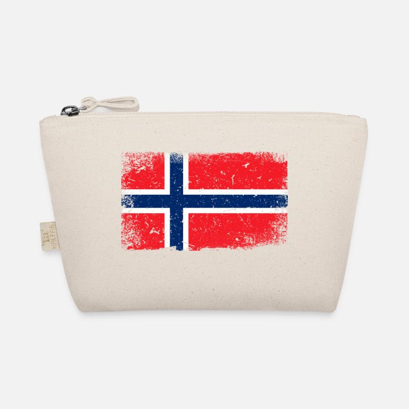 Norwegen Flagge - Bio-Täschchen - Natur