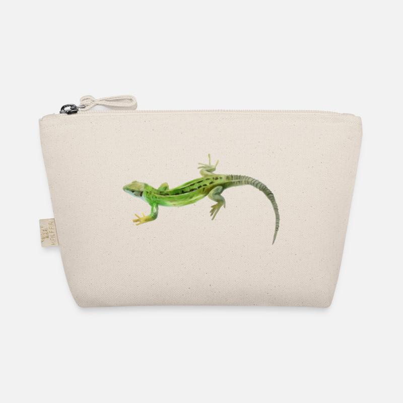 Gecko Green Pattern - Organic Pouch - nature