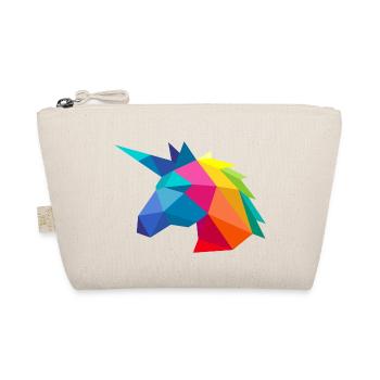 Unicorn minimalist in rainbow colours - Organic Pouch - nature - Front