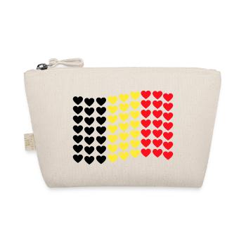 Belgique Drapeau Coeur Drapeau belge Patrie - Trousse biologique - nature - Devant