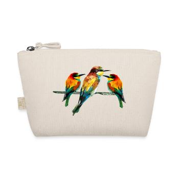 Geometric Kingfisher Trio - Organic Pouch - nature - Front