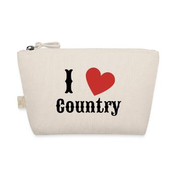 I love Country Country Music Geschenk - Bio-Täschchen - Natur - Vorne