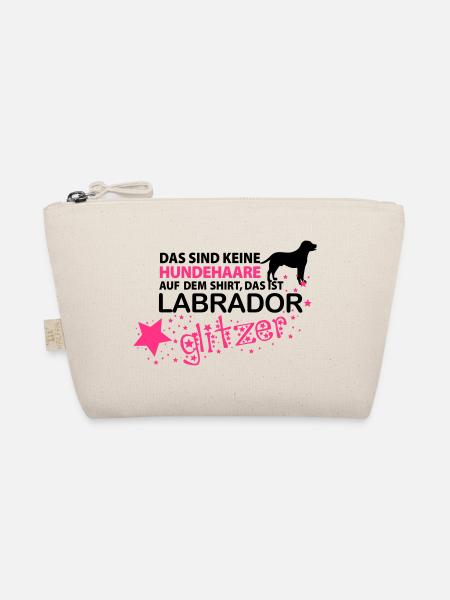 Labrador Glitzer - Bio-Täschchen - Natur - Vorne