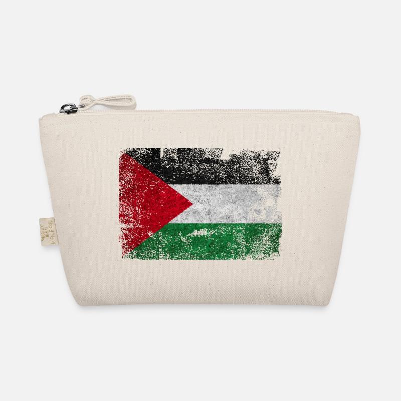 Palestinian Flag Grunge Texture Organic Pouch