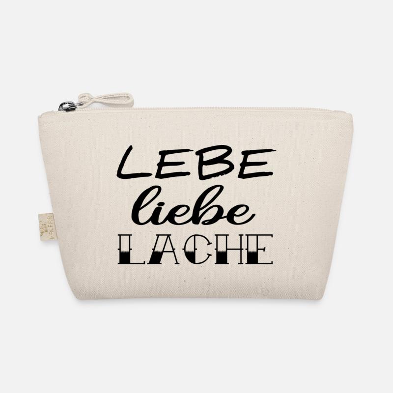 Lebe Liebe Lache - Bio-Täschchen - Natur