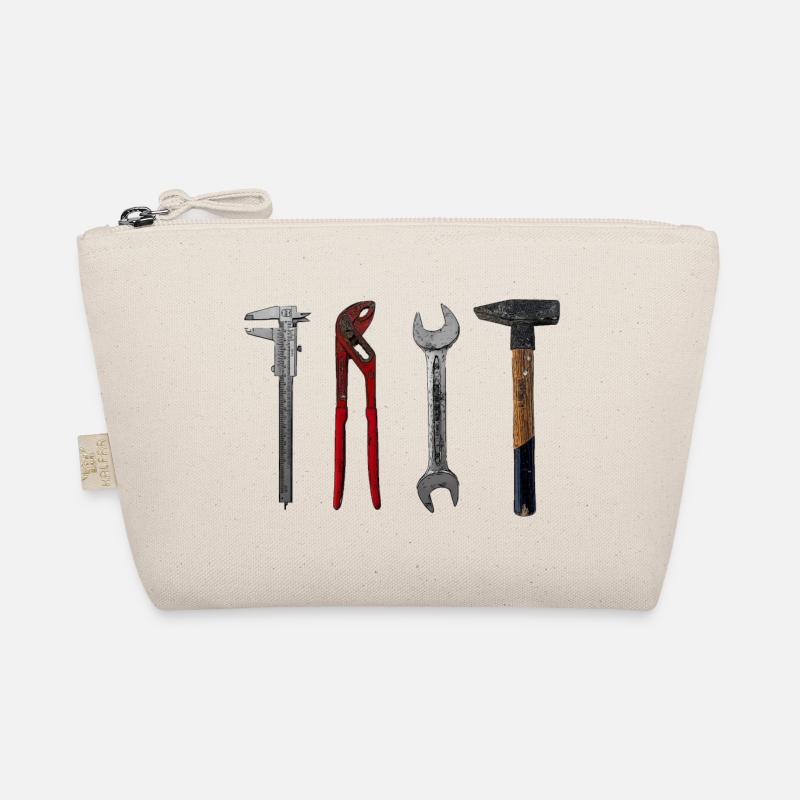Tool Illustration Craftsman Hammer Pliers Organic Pouch