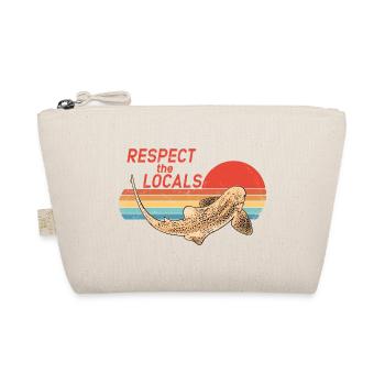 Zebra Shark Respect the Locals - Organic Pouch - nature - Front