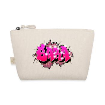 Graffiti Custom First Name SARA - Organic Pouch - nature - Front
