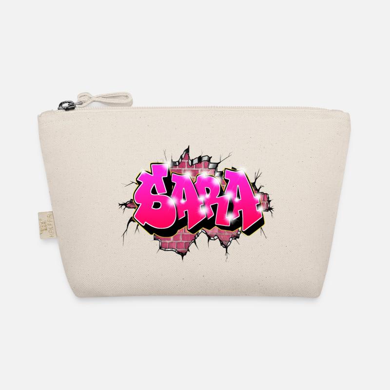 Graffiti Custom First Name SARA Organic Pouch